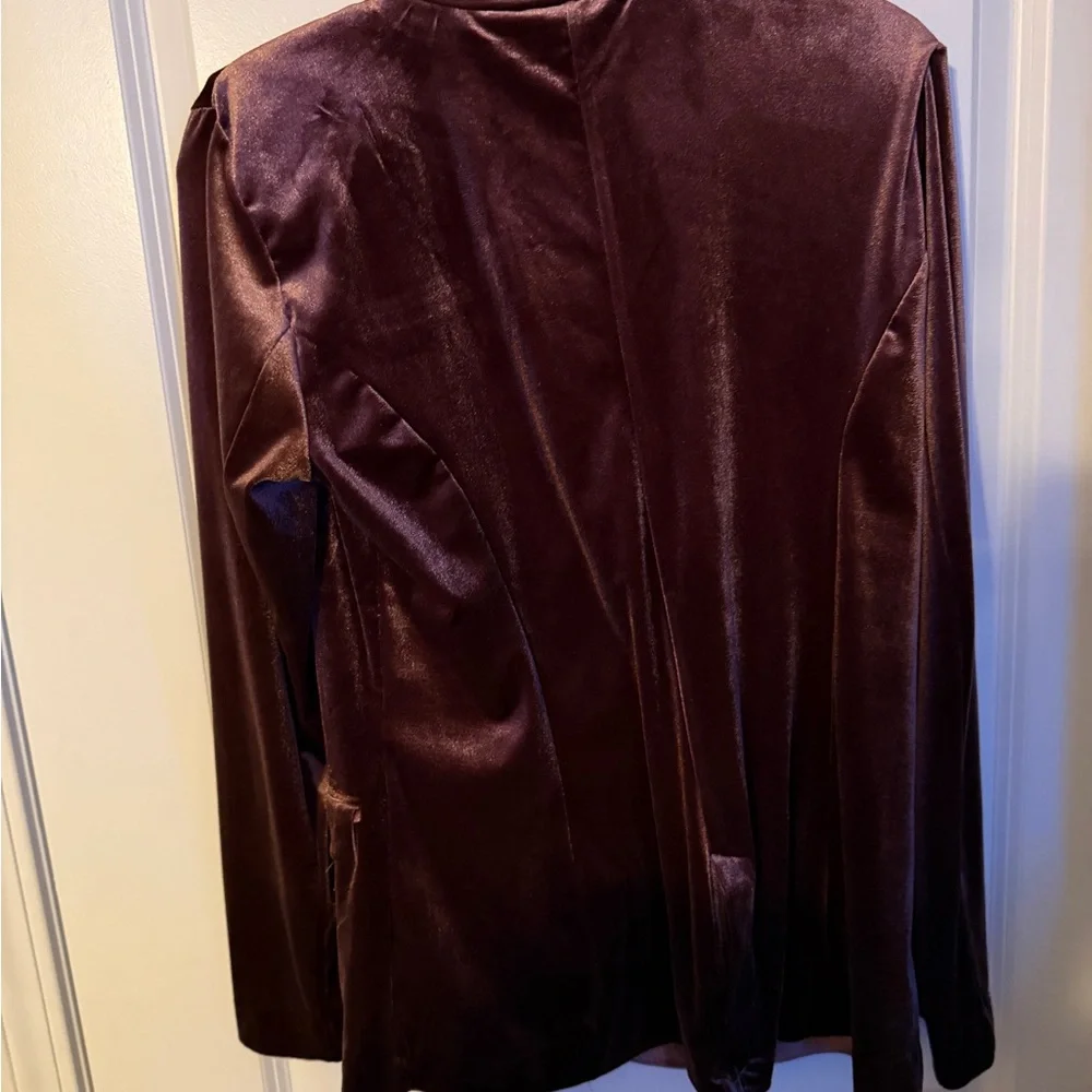 NWT Maurices Rich Velvet Double-Breasted Blazer - Picture 2 of 2